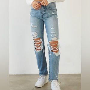 Pistola Presley High Rise Distressed Jeans